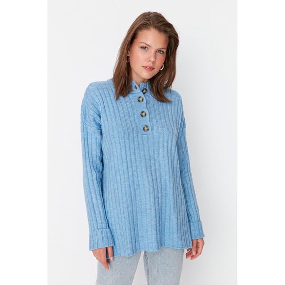 NWT Trendyol Sweater Blue Relaxed fit - Picture 4 of 8